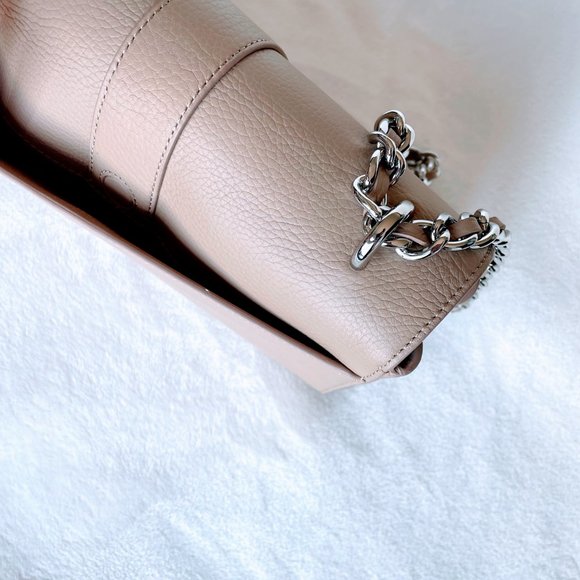 Aspinal of London - Large Lottie Bag - Soft Taupe Pebble - Picture 5 of 15